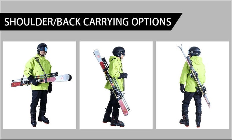 Kolti Ski Strap & Pole Carrier, Adjustable Shoulder Straps Features Cushioned Shoulder Pad & Strong Buckle - Image 4